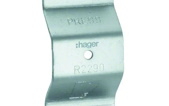 HAGER R2290VERZ tehalit clamp for cable routing duct sheet steel | galvanized | 60 mm