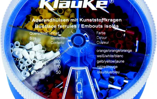 KLAUKE ST11L ferrule scatter box insulated wire end sleeves, empty | 0,5-2,5