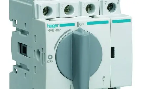 HAGER HAB402 switch disconnector 4-pole up to 16 mm² 20A | 16 mm²