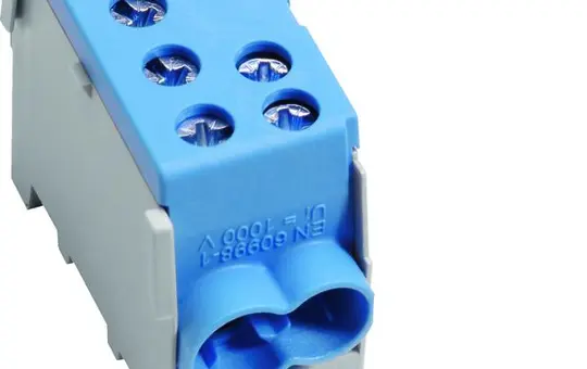 HAGER KH35N main line branch clamp finger safe 1-pole | blue | 35 mm²