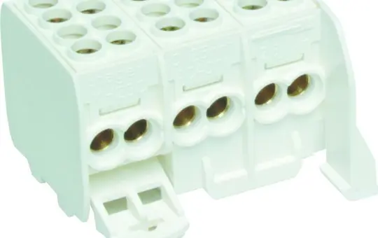 HAGER KH23C main line branch clamp finger safe 3-pin | pure white | 25 mm²