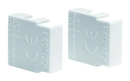 HAGER KZN023 end caps for phase rails 2/3-pin