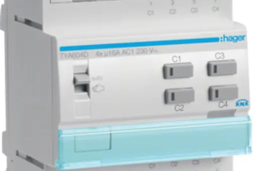 HAGER TYA604D KNX universal actuator 4-fold, 16 A, C load