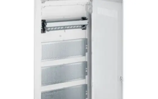 HAGER VU48WWH small distributor Volta Multimedia flush-mount 4 rows, with slotted plastic door
