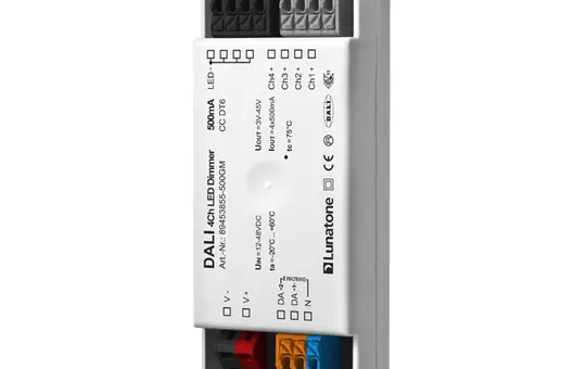 LUNATONE 89453855-500 DALI LED dimming actuator CC DT6 DE 4-fold, 500 mA