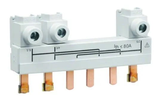 HAGER HZC708 connecting rail and safety element 3P 63-80 A