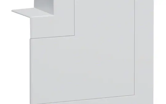 HAGER BR651305H9016 tehalit parapet channel flat angle 80 mm, halogen-free plastic | traffic white | 65x130 mm