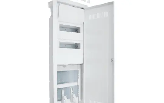 HAGER VH602WWH Volta.Hybrid HW 24 PLE, 2 mounting plates with socket and door