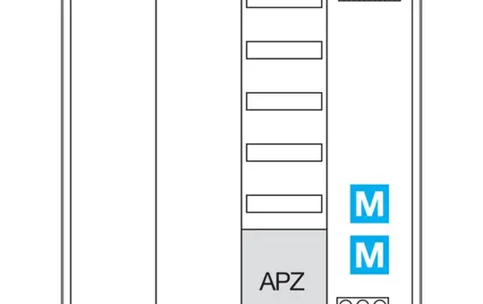 HAGER ZB34NW1APZ2 system cabinet universZ 4 fields, 5 rows, multimedia field, APZ room | 1100 mm