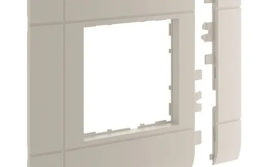 HAGER GR1000KB7035 modular panel 50 mm 100 mm, halogen-free plastic | light gray