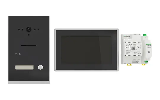 RITTO RGE2094150 video single-family house set TwinBus flush-mounted | V2A stainless steel/anthracite gray satin matt