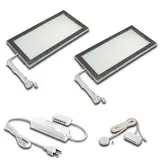 HERA 61057420282 LED Sky 2 pieces, 3000 K, sonar dimmer | stainless steel look