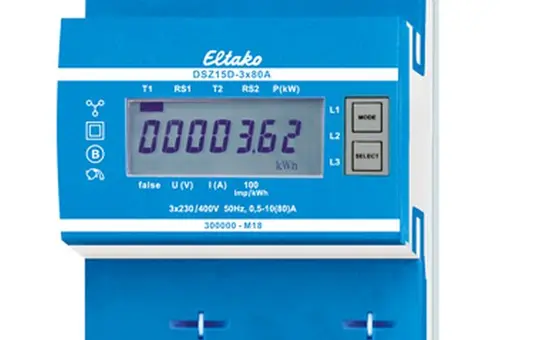 ELTAKO 28380015 three-phase meter 3 x 80 A, calibrated