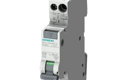 SIEMENS 5SV1316-6KK10 FI/LS switch type A B-Char. 30mA 1+N 10A