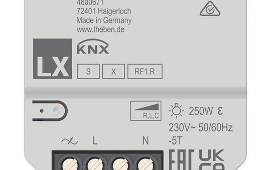 THEBEN LUXORliving D1 S RF wireless dimming actuator UP 1-fold
