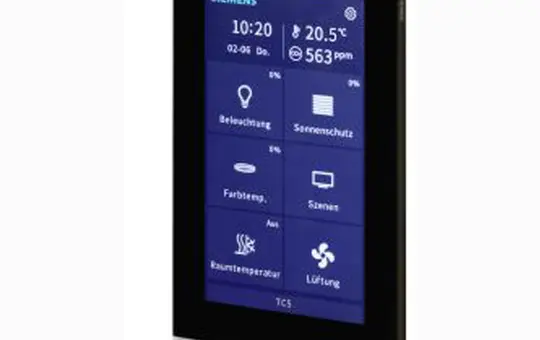 SIEMENS 5WG1205-2AB22 KNX touch panel touch control vertical | black | 5 Zoll