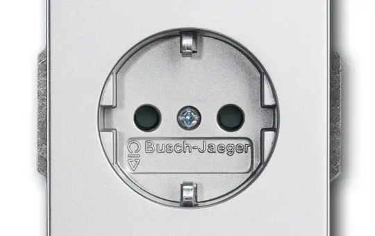 BUSCH-JAEGER 20EUC-83 SCHUKO socket Future standard | aluminum silver