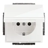 BUSCH-JAEGER 20EUKB-84 SCHUKO socket Future Touch protection, hinged lid | studio white