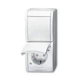 BUSCH-JAEGER 2601/6/20EBW-54 surface-mounted combination Oce 1-fold, off switch, touch protection | alpine white