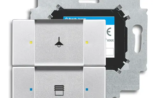 BUSCH-JAEGER 6126/01-83 KNX pushbutton sensor 2-fold | aluminum silver