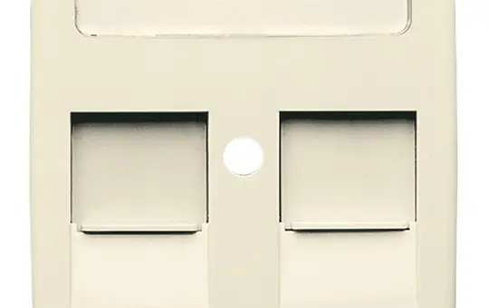 BUSCH-JAEGER 1800-212 Modular Jack Cover Duro 2000 2-fold | white