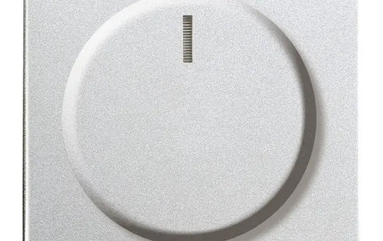 BUSCH-JAEGER 6540-83-102 Rotary dimmer cover Future illuminated | aluminum silver