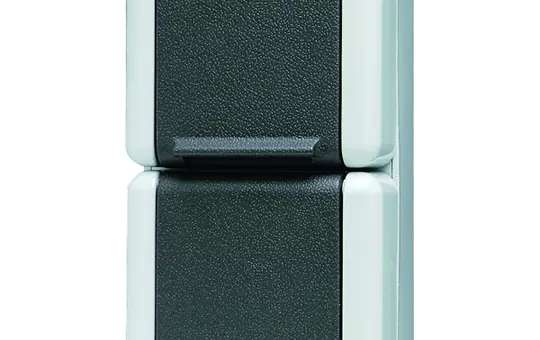 JUNG 822W SCHUKO socket series WG 800 2-fold, vertical