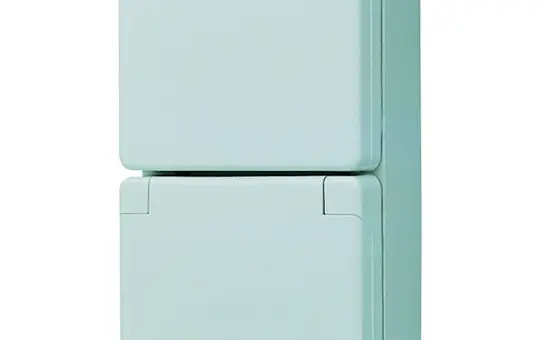 JUNG 622W SCHUKO socket series WG 600 2-fold, vertical | gray