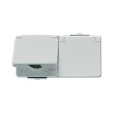 JUNG 622WW SCHUKO socket series WG 600 2-fold, horizontal | alpine white
