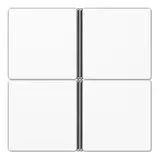 JUNG A404TSAWW button set F40 series A/AS 4-fold | alpine white