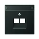 JUNG AL2969-2NAUAAN network cover series LS 2-fold, label field | anthracite