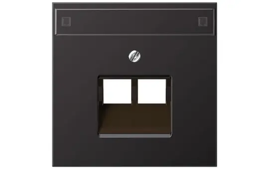 JUNG AL2969-2NAUAD network cover series LS 2-fold, label field | dark