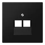 JUNG LS969-2UASWM network cover series LS 2-fold | graphite black matt