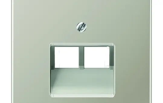 JUNG ES2969-2UA network cover series LS 2-fold | stainless steel