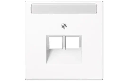 JUNG LS969-2NAUAWW network cover series LS 2-fold, label field | alpine white