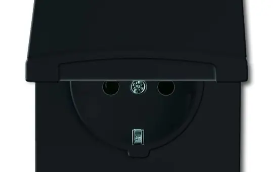 BUSCH-JAEGER 20EUGK-35-101 SCHUKO socket all-weather 44 Hinged lid | anthracite