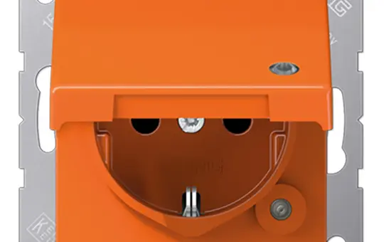 JUNG A1520BFKLKOO IT socket A/AS Indicator light, self-closing Hinged lid | orange