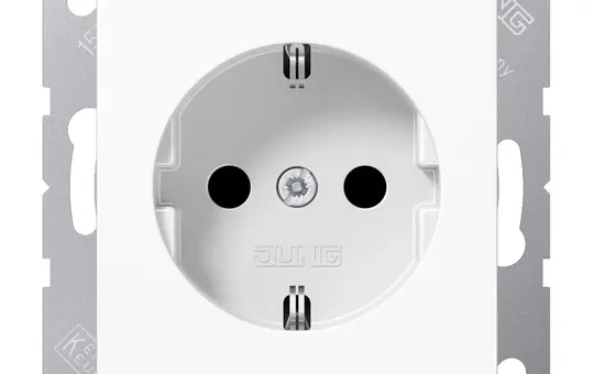 JUNG A1520KIWW SCHUKO socket A/AS Touch protection | alpine white