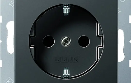 JUNG A1520BFANM SCHUKO socket A/AS Standard, thermoplastic | anthracite matt