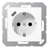 JUNG A1520-18CWW SCHUKO socket A/AS USB-C, 3.0 A, touch protection | alpine white