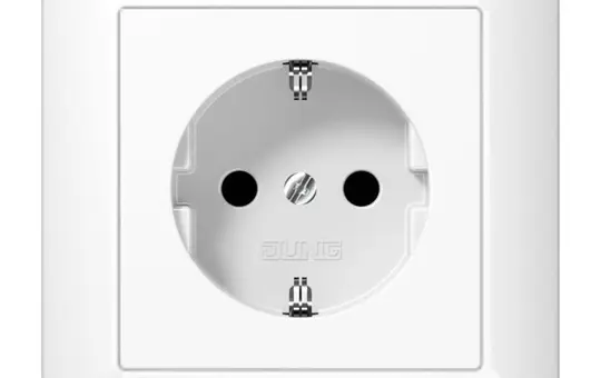 JUNG AS1520KIWW SCHUKO socket complete AS Touch protection | alpine white