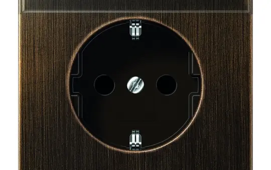 JUNG ME1520NAAT described. SCHUKO socket LS standard | antique brass