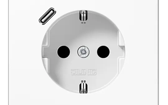 JUNG LS1520-18CWW SCHUKO socket LS USB-C, 3.0A | alpine white