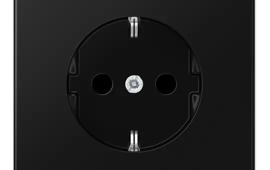 JUNG LS1520KISWM SCHUKO socket LS Touch protection | graphite black matt