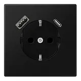 JUNG LS1520-15CASWM SCHUKO socket LS USB A/C, 3.0 A | graphite black matt