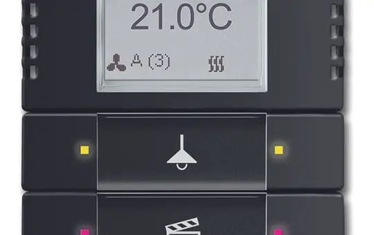 BUSCH-JAEGER 6128/28-885 KNX pushbutton control element RTR matt black