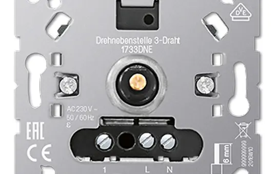 JUNG 1733DNE rotating extension 3-wire