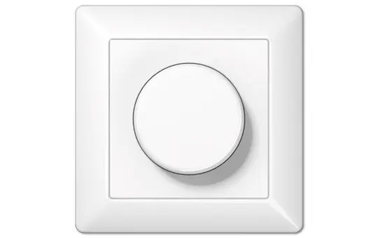 JUNG AS5544.03VWW rotary dimmer complete series AS RL, LED, 200W | alpine white