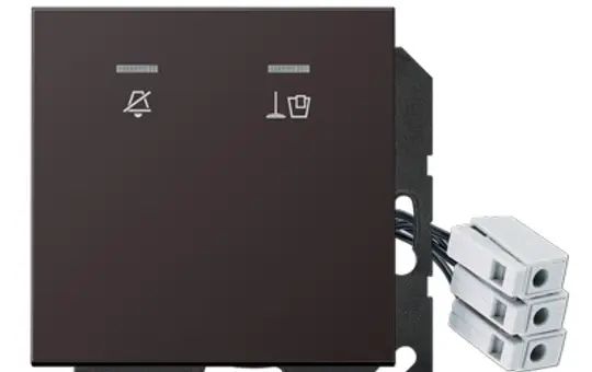 JUNG ALCUKO5M230D hotel cover with LED unit series LS 230V | dark