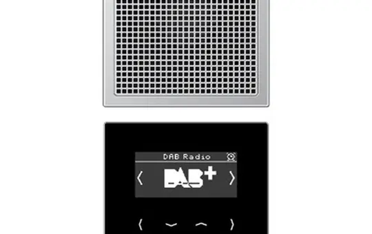 JUNG DABAL1 flush-mounted radio set series LS DAB+, mono | aluminum/black